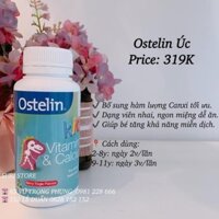 Calcium & Vitamin D Ostelin Kids 90v