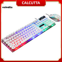 [Calcutta] Bàn phím chơi game có đèn nền LED đầy màu sắc có dây GTX300 USB có chuột cho máy tính xách tay PC