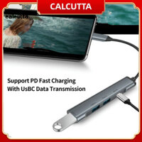 [Calcutta] Bộ chuyển đổi trung tâm Type-C chống vân tay Phụ kiện máy tính USB 20 30 USB-C Hub mở rộng đa cổng 4 trong 1