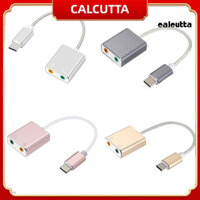 [Calcutta] Card âm thanh USB loại C bên ngoài 7.1 cho Macbook Pro Air Bộ chuyển đổi Mic âm thanh 3,5mm