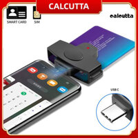 [Calcutta] Đầu đọc thẻ Khả năng tương thích rộng rãi Đầu đọc thẻ ngân hàng Type-C IC / ID Đầu đọc thẻ EMV Đồ dùng nộp thuế
