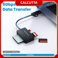 [Calcutta] Đầu đọc thẻ máy ảnh USB 3.0 Type C 4 trong 1 Bộ nhớ cắm và chạy Đầu đọc thẻ thông minh Hỗ trợ Bộ chuyển đổi thẻ Flash nhỏ gọn SD TF CF MS cho máy tính xách tay