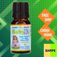 California Gold Nutrition | Baby Vitamin D3 Liquid - [400IU] [10ml] - The Shape