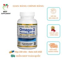 California Gold Nutrition Omega-3 Premium Fish Oil 100 Fish Gelatin Softgels