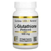 California Gold Nutrition L-Glutathione (Reduced) 500 mg 30 Veggie Capsules