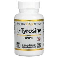 California Gold Nutrition L-Tyrosine AjiPure 500 mg 60 Veggie Capsules