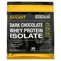 California Gold Nutrition SPORT – Dark Chocolate Whey Protein Isolate 2 lbs (907 g)
