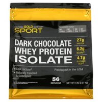 California Gold Nutrition SPORT – Dark Chocolate Whey Protein Isolate 5 lbs (2.27 kg)