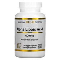 California Gold Nutrition Alpha Lipoic Acid 600 mg 120 Veggie Capsules