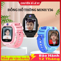 {CALL VIDEO } Đồng Hồ Thông Minh Y36 Lắp Sim Nghe Gọi - Định Vị Cảnh Báo Nguy Hiểm Chống Nước PX7 Có Tiếng Việt