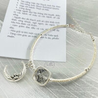 CALLA 2 - Vòng tay nữ phong thuỷ đá Thạch Anh Tóc Đen phối charm tùy chọn