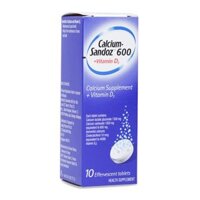 CalSource 600mg + 400 IU Vitamin D3 Effer (Hộp 10 viên sủi)
