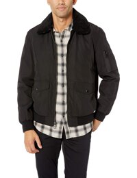 Calvin Klein mens Calvin Klein Bomber Jacket With Sherpa Collar