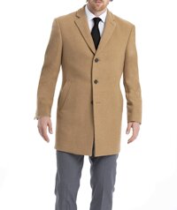 Calvin Klein mens Slim Fit Wool Blend Overcoat Jacket