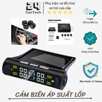 Cảm biến áp suất lốp ô tô TC1 gắn ngoài pin năng lượng mặt trời, màn hình LCD bảo hành 12 tháng 24Cartech