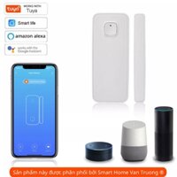 Cảm biến báo động điện thoại có đột nhập gắn cửa sổ Wifi - Smartlife dùng 2 pin AAA dễ dàng tháo lắp thay ơin