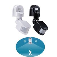Cảm biến chuyển động RIO PIR 220V 110V PIR Máy dò chuyển động hồng ngoại tự động Hẹn giờ gắn tường ngoài trời 24V LED Cảm biến chuyển động Công tắc đèn