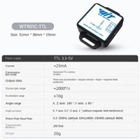 Cảm Biến Đo Nghiêng WIT WT901C-TTL 9 Trục MPU9250 Góc Nghiêng Gia Tốc Từ Trường TTL UART Tự Động Hóa IoT Arduino WitMotion                          - 37216                                                       Yêu thích