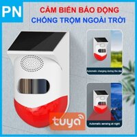 Cảm Biến Hồng Ngoại Ngoài Trời Wifi Tuya Báo Động Chống Trộm Năng Lượng Mặt Trời