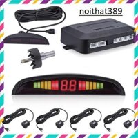 Cảm biến lùi 4 mắt  cảnh báo va chạm xe hơi ô tô 5 màu TẶNG MŨI KHOAN