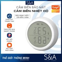 Cảm biến nhiệt độ và độ ẩm Zigbee Tuya/ Smart Life loại có màn hình hiển thị - cập nhật tốc độ nhanh