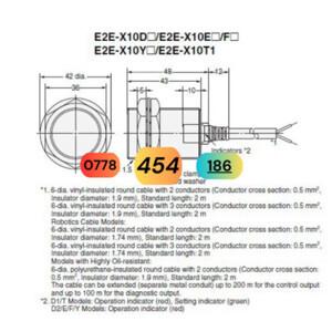 Cảm biến tiệm cận Omron E2E-X10D1-N 2M
