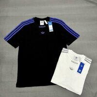 (CAM KẾT CHÍNH HÃNG 100%) Áo Thêu Adidas Chất Thun Ba Sọc H09031/H09022