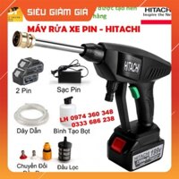 Cam kết Chính hãng Máy Rửa Xe Pin HITACHI 199V, Rửa Xe-Phun Cây Cảnh, Xịt Rửa Điều Hòa Tiện Lợi