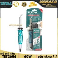 [CAM KẾT CHÍNH HÃNG] Mỏ hàn chì TOTAL TET2606 công suất 60W. Máy có điện áp 220 đến 240V,thời gian làm nóng 3-5s -MOSACO