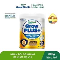 CAM KẾT CHÍNH HÃNG Sữa Bột Nutifood GrowPLUS 800g - Trên 1 Tuổi (Lon 800g)