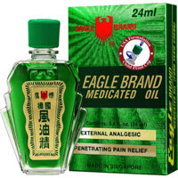 [Cam kết chính hãng tữ Mỹ ] Dầu gió xanh Con Ó 2 Nắp Eagle Brand USA Formulation 24ml