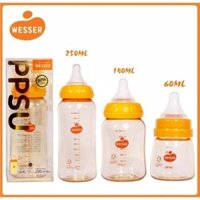[CAM KẾT CHÍNH HÃNG]Bình Sữa Wesser Cổ Hẹp Cao Cấp PPSU Có Van Chống Sặc Cho Trẻ Sơ Sinh Dung Tích 60ml/140ml/250ml.
