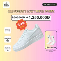 [Cam Kết Chính Hãng]Giày Nike Air Force 1 Low Triple White, AF1 All White Fullbox authentic