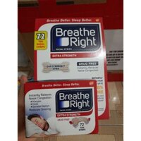 (cam kết chuẩn Auth) 72 miếng dán chống ngáy Breathe Right