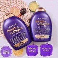 [CAM KẾT CHUẨN MỸ] Dầu gội xả OGX biotin & collagen TÍM chính hãng 385ML