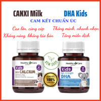 [Cam kết chuẩn Úc] Canxi Milk Calcium sữa  + DHA kids Healthy care 60v, bổ sung canxi và DHA cho bé cao  lớn, thông mình