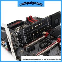 Cắm trại cho M 2 NVMe SSD PCIe Adapter Card PCI cho Express 4 0 X16 Chuyển sang 4 cổng cho