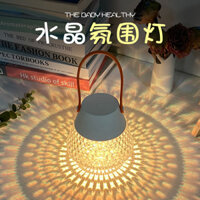 Cắm Trại Ngoài Trời Ánh Sáng Pha Lê Không Khí Ánh Sáng Tuổi Thọ Pin Dài Di Động Cắm Trại Ánh Sáng Đèn LED Sạc Không Khí Đèn Ngủ wfd3.24