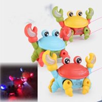 Cảm ứng cua có thể sạc lại với dây xích điện Đèn âm nhạc Đồ chơi thú cưng Đồ chơi tương tác cho trẻ em Học leo núi