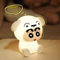 Cảm Ứng Đèn Ngủ Crayon Shinchan Silicone Đèn Led Hai Tốc Độ Có Thể Điều Chỉnh Pat Đèn Phòng Ngủ Đèn Trang Trí Đầu Giường Chiếu Sáng