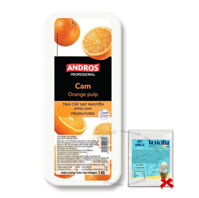 Cam Xay Nhuyễn Đông Lạnh Andros Hộp 1kg Tặng Kèm Bột Làm Kem 50g – Orange Frozen Puree