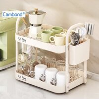 Cambond Khay úp ly, kệ úp cốc 1/2 Tầng đa năng Món Ăn Giá Phơi Cốc Có Giá Để Đồ Nhà Bếp Có Giá Để Đồ Có Thể Tháo Rời Cốc
