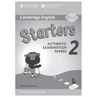 Cambridge English Young Learners 2 for Revised Exam from 2018 Starters Answer Booklet Authentic Examination Papers