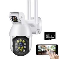Camecho 1080P HD WiFi Home Security Camera System 12 LED Dual Cameras with IP68 Weatherproof, Pan/Tilt 360° View Night Vision, 2-Way Audio, Motion ...