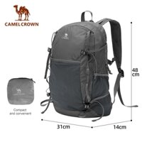 CAMEL CROWN Balo Du Lịch Siêu Nhẹ Dạng Xếp Tiện Dụng Dung Tích 25L