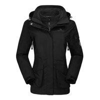 CAMEL CROWN Womens Waterproof Ski Jacket 3-in-1 Windbreaker Winter Coat Fleece Inner for Rain Snow Outdoor Hiking