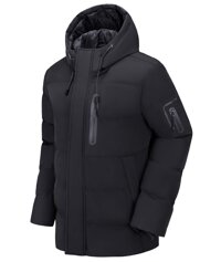 CAMEL Men Puffer Jacket with Hooded Parkas Thicken Padded Jacket Windproof Outdoor for Winter Coat