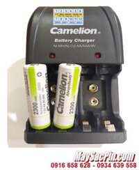 Camelion BC-0904SM; Bộ sạc pin BC-0904SM Kèm 2 pin sạc Camelion NH-AA2300ARBP2 (2300mAh 1.2v)