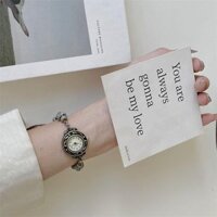 Camellia Gốm Đính Hạt Tay Dây Vòng Tay Đồng Hồ INS Phiên Bản Sinh Viên Rừng Nghệ Thuật Retro Phong Cách Học Viện Đồng Hồ Thạch Anh
