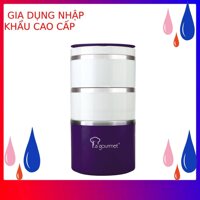 Camen đựng cơm 3 ngăn La Gourmet LGMAC3RT337795 1.23L (Tím)